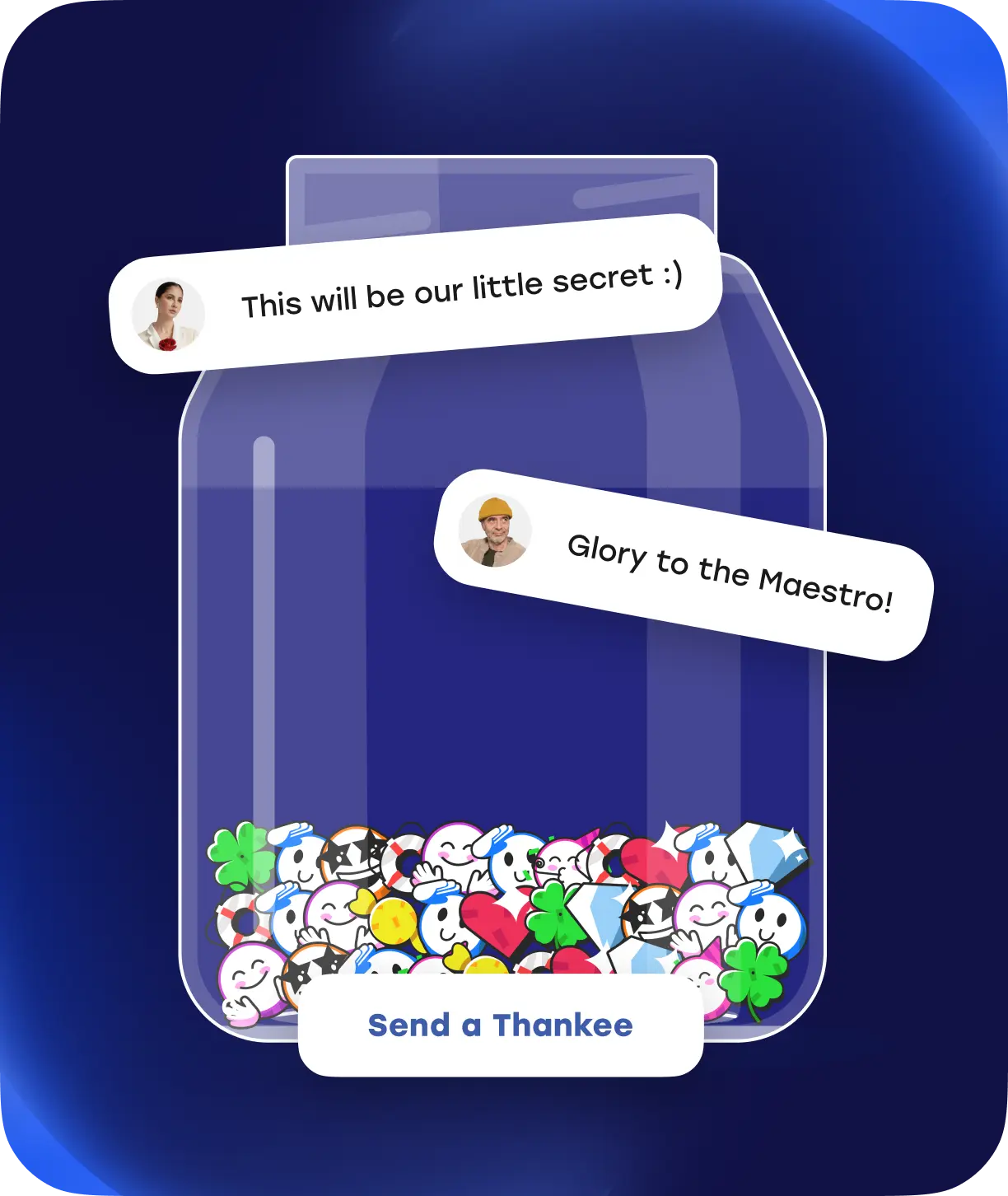 thankee jar with messages