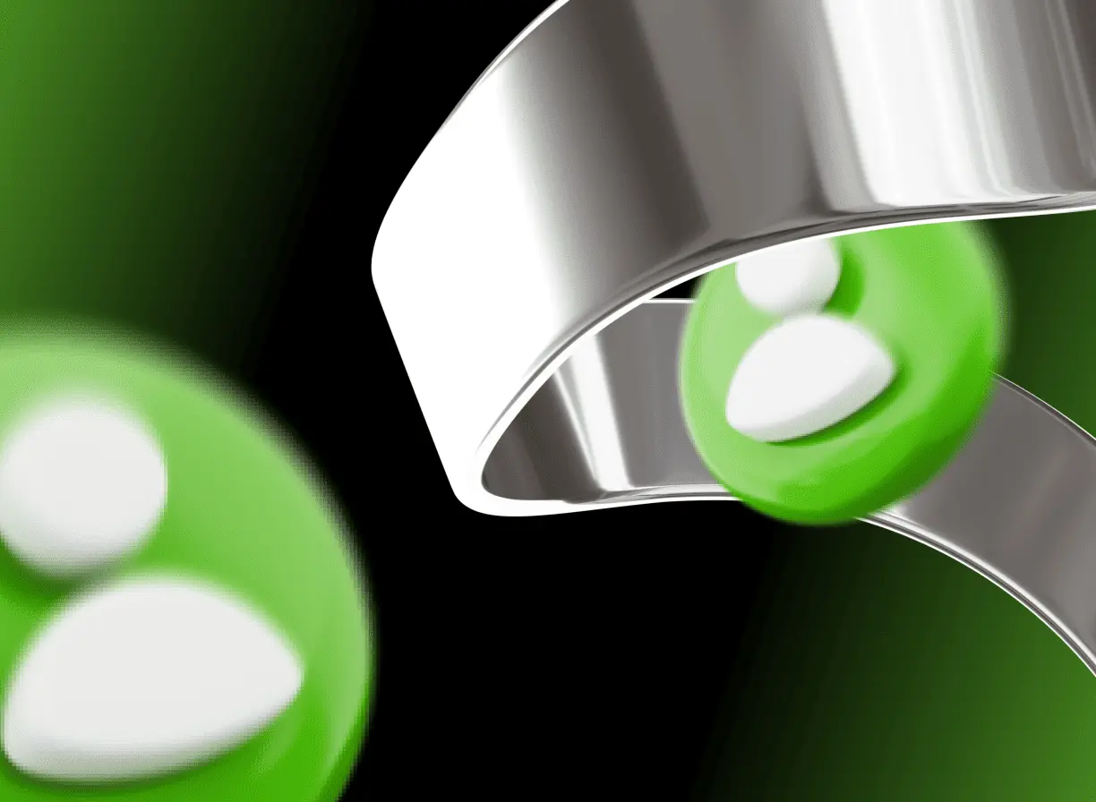 silver line and green user icons