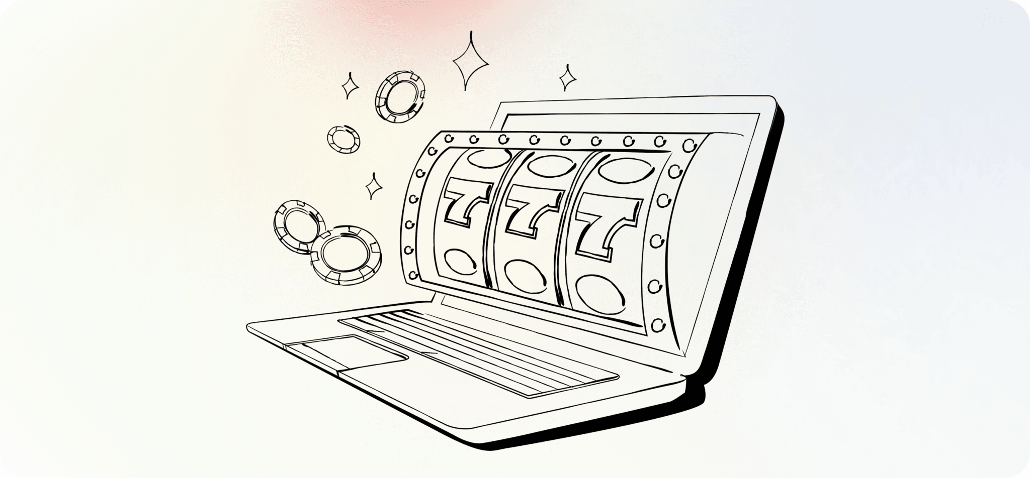 banner image with laptop and numbers seven