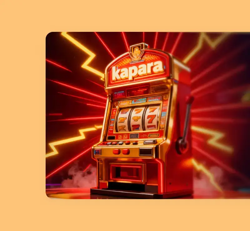 orange background with game machine and lightning bolts